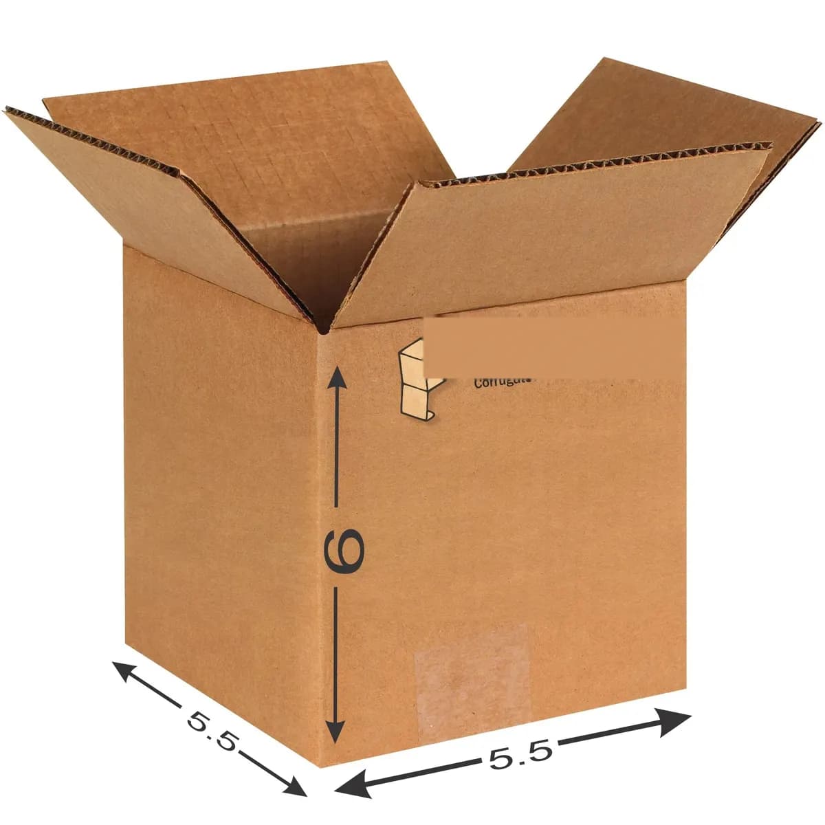 5.5 × 5.5 × 6 in 3-Ply Corrugated Shipping Box — PackWorks