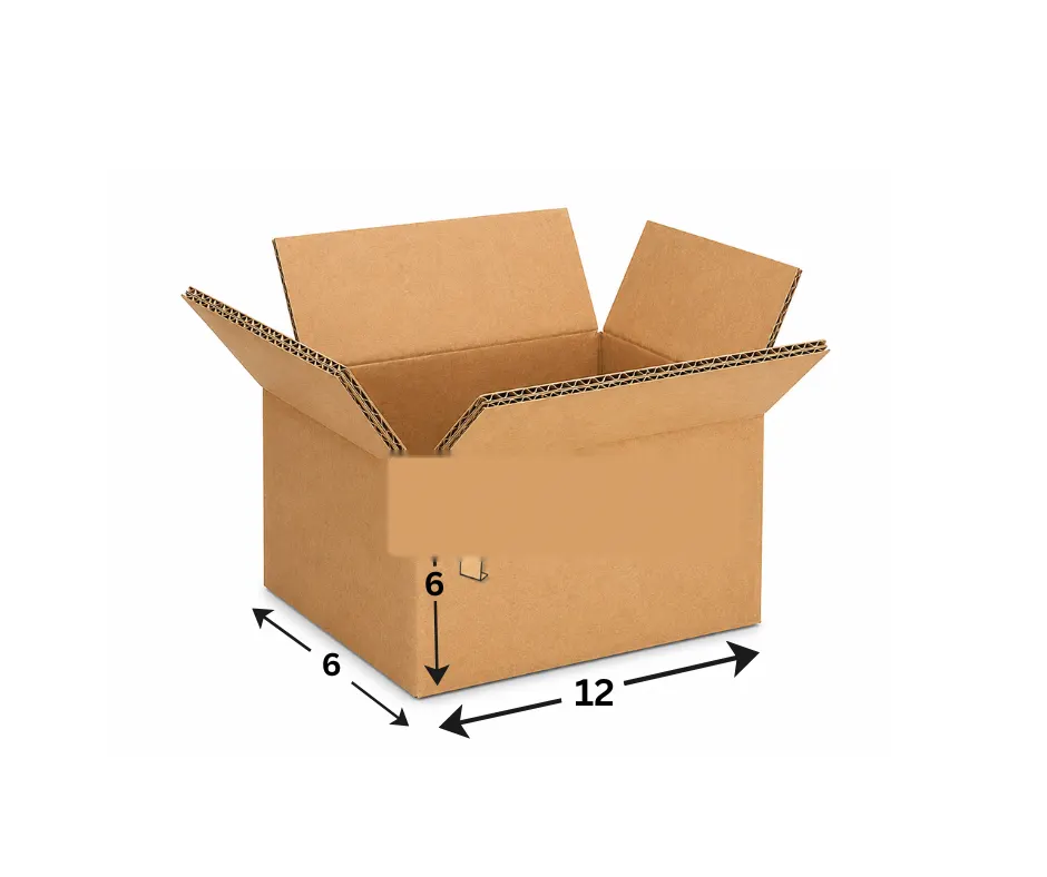 12 × 6 × 6 in 5-Ply Corrugated Shipping Box — PackWorks