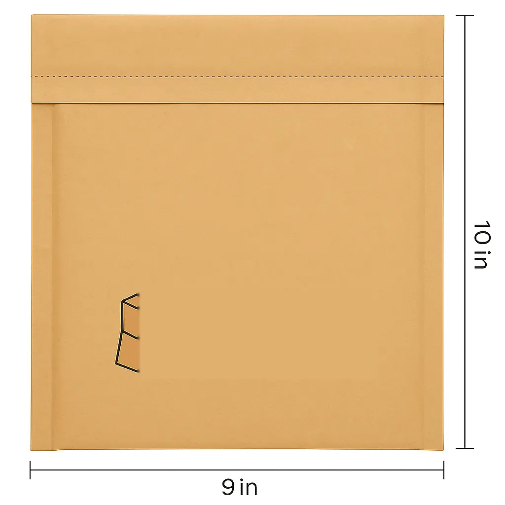 9 × 10 in Kraft Courier Bag — PackWorks