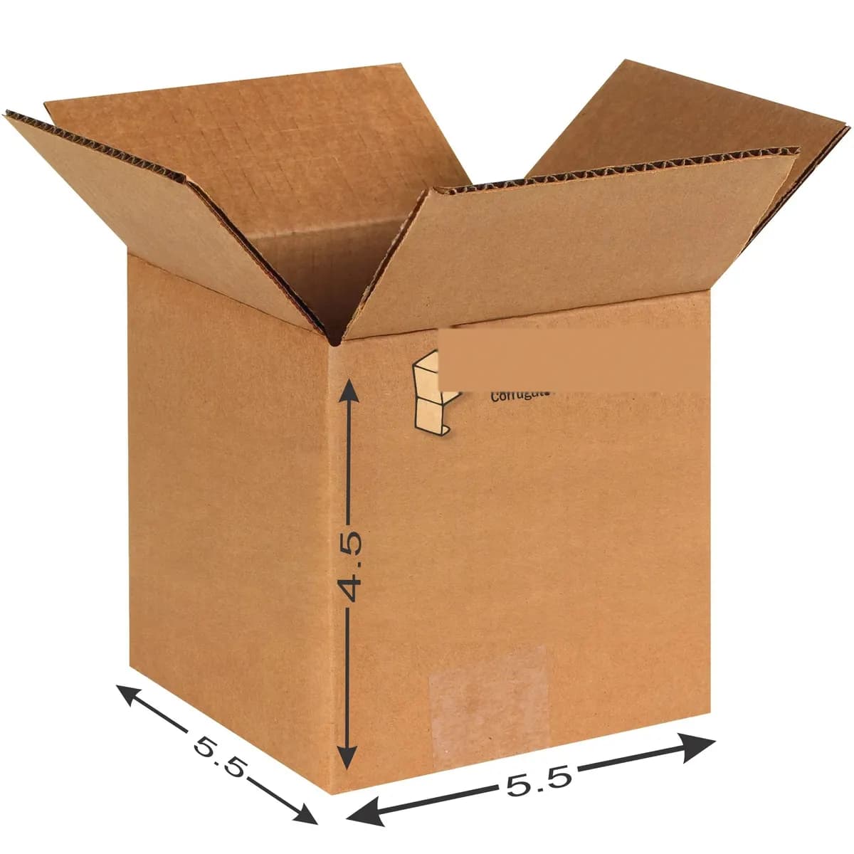 5.5 × 5.5 × 4.5 in 3-Ply Corrugated Shipping Box — PackWorks