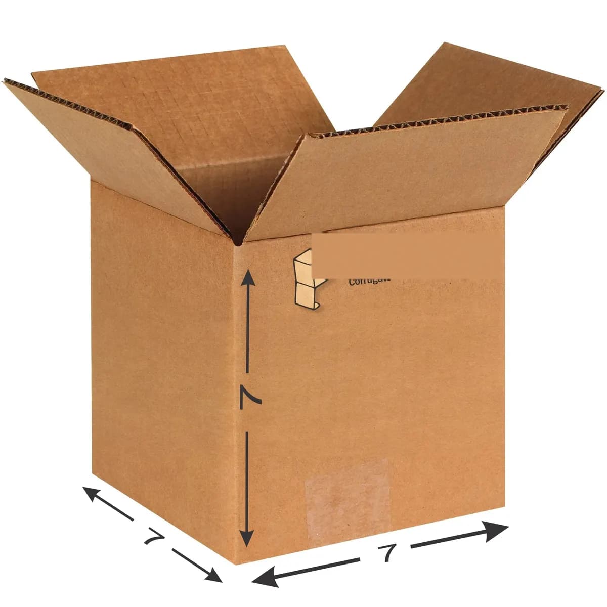 7 × 7 × 7 in 3-Ply Corrugated Shipping Box — PackWorks