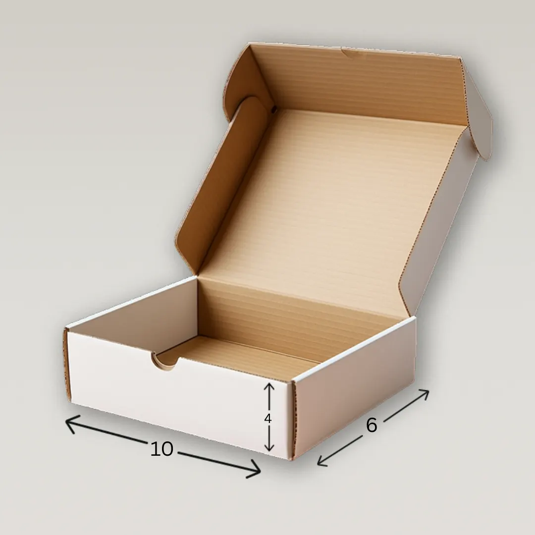 10 × 6 × 4 in Corrugated Mailer Box — PackWorks