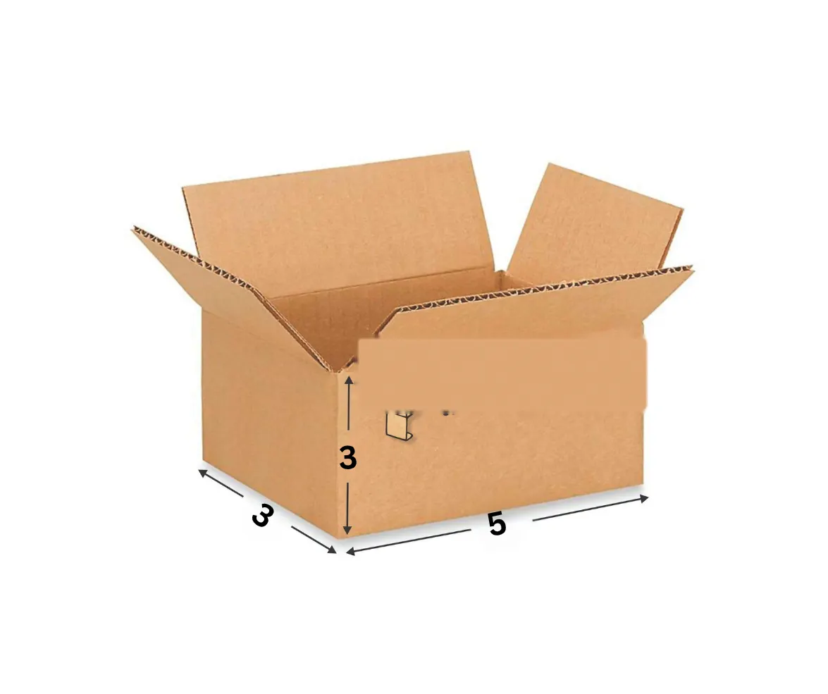5 × 3 × 3 in Corrugated Shipping Box — PackWorks