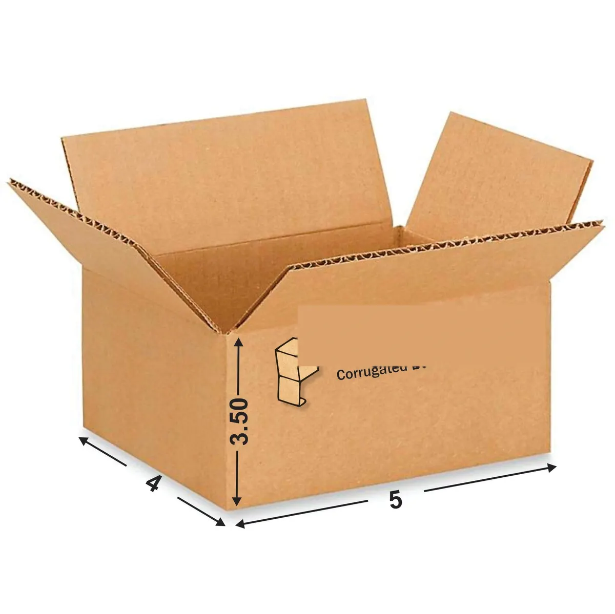 5 × 4 × 3.5 in Corrugated Shipping Box — PackWorks