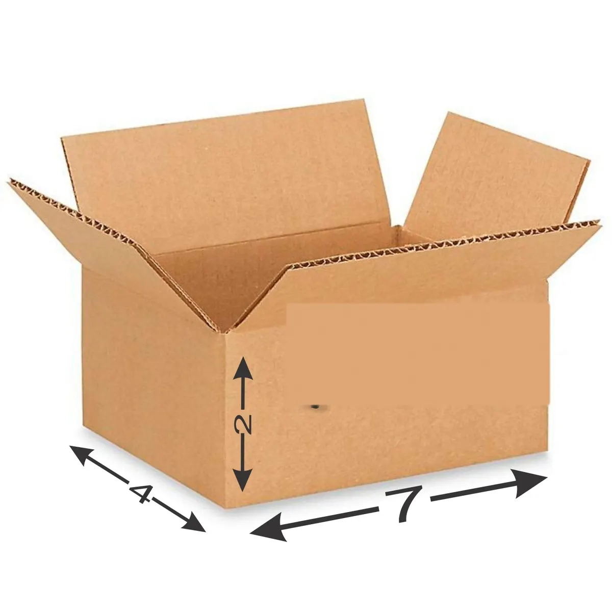7 × 4 × 2 in Corrugated Shipping Box — PackWorks