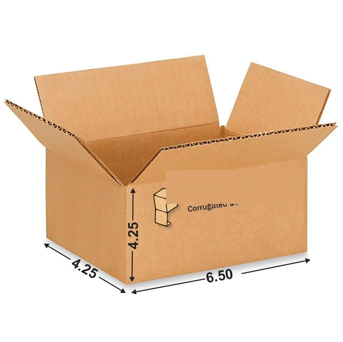 6.5 × 4.25 × 4.25 in 3-Ply Corrugated Shipping Box — PackWorks