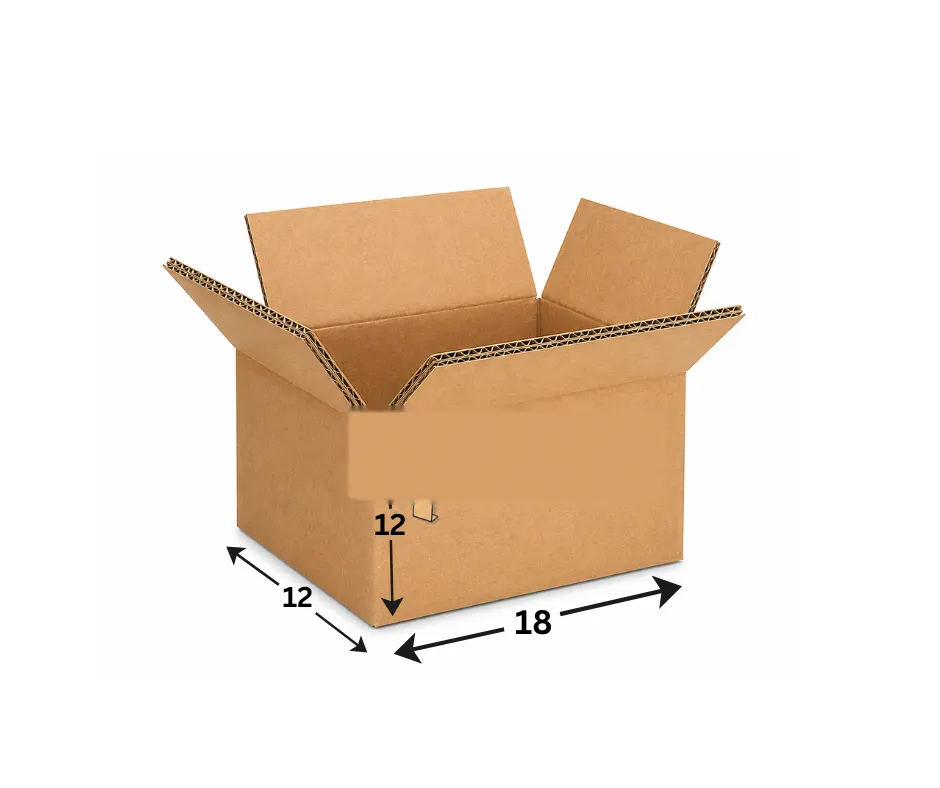 18 × 12 × 12 in 5-Ply Corrugated Shipping Box — PackWorks
