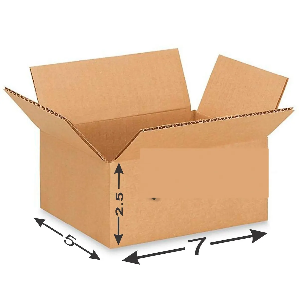 7 × 5 × 2.5 in 3-Ply Corrugated Shipping Box — PackWorks