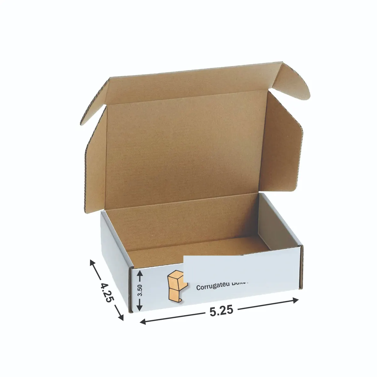 5.25 × 4.25 × 3.5 in 3-Ply Corrugated Shipping Box — PackWorks