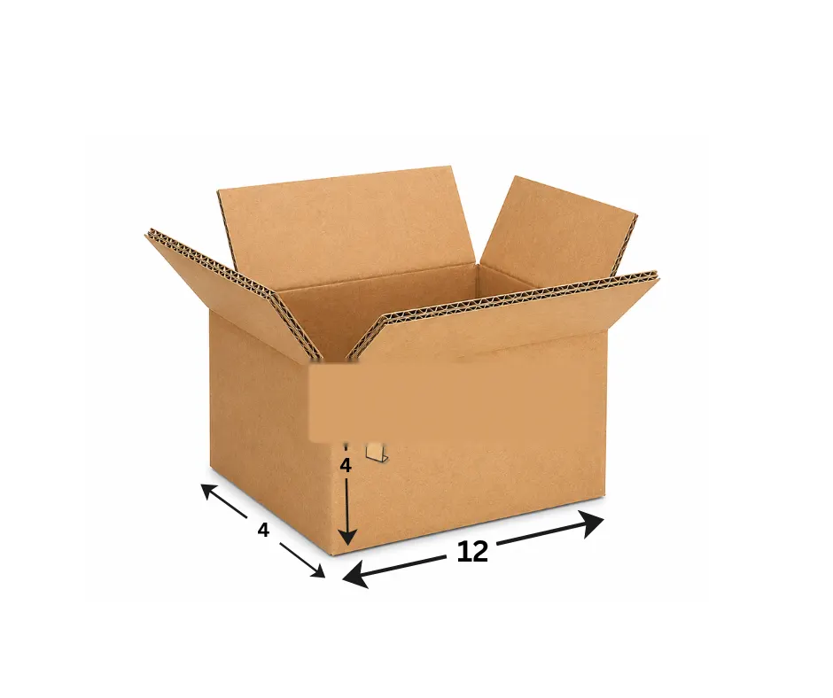 12 × 4 × 4 in 5-Ply Corrugated Shipping Box — PackWorks