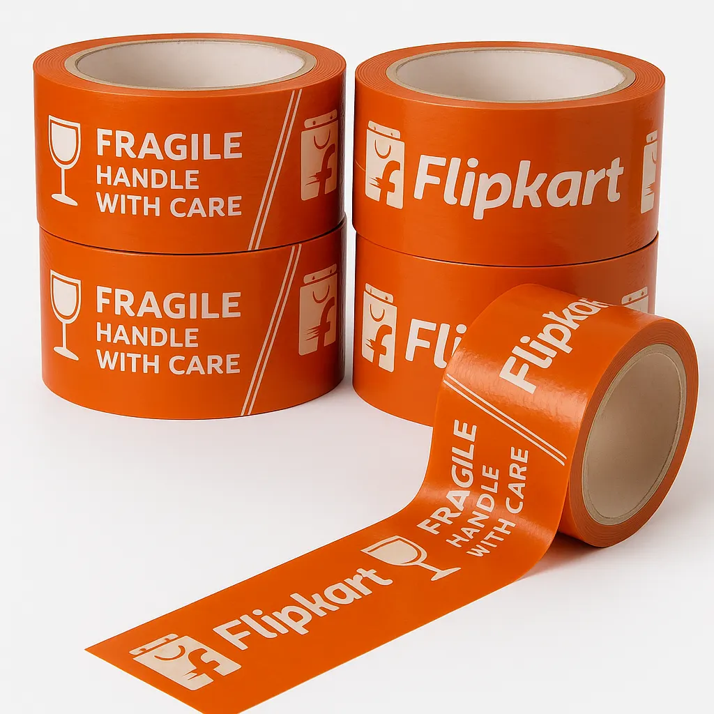 2 in × 80 m Flipkart Fragile Printed Packing Tape — PackWorks